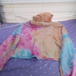 Tie dye cropped pull over